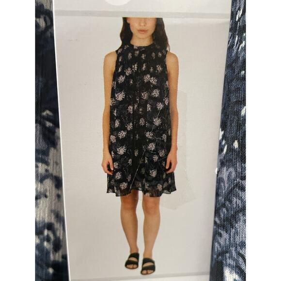 Joie Dress Mini Multicolor Baltic Print Smocked Lined - Picture 10 of 13